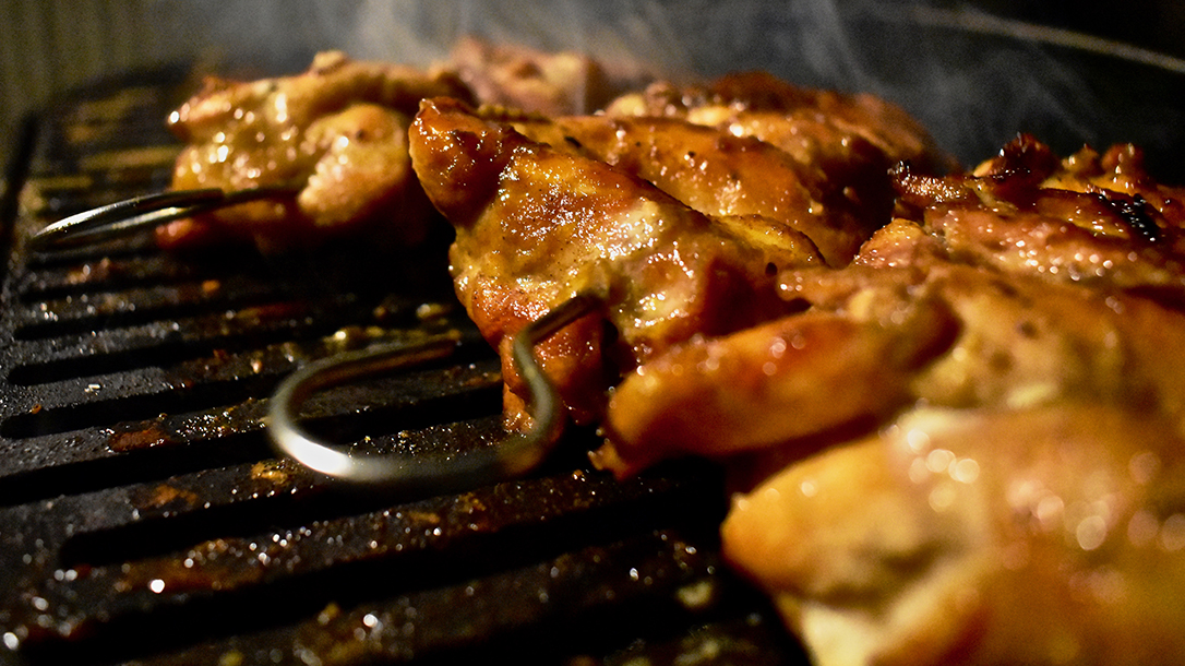 Chicken Skewers on the grill