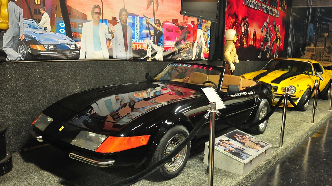 The Ferrari along with more Miami Vice Memorabilia.
