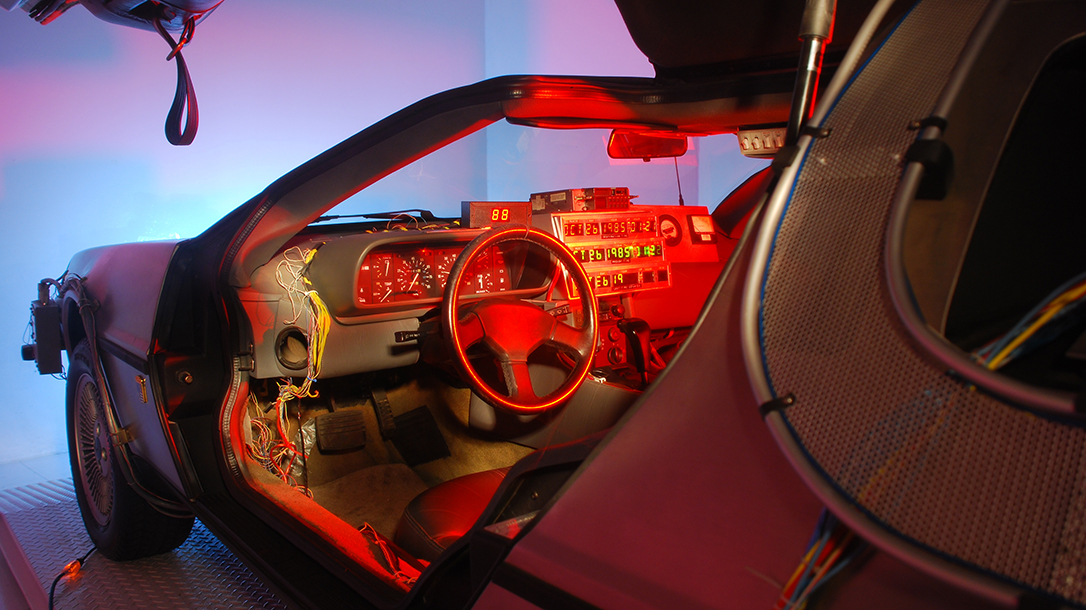 The inside of the famous delorean is out of this world.