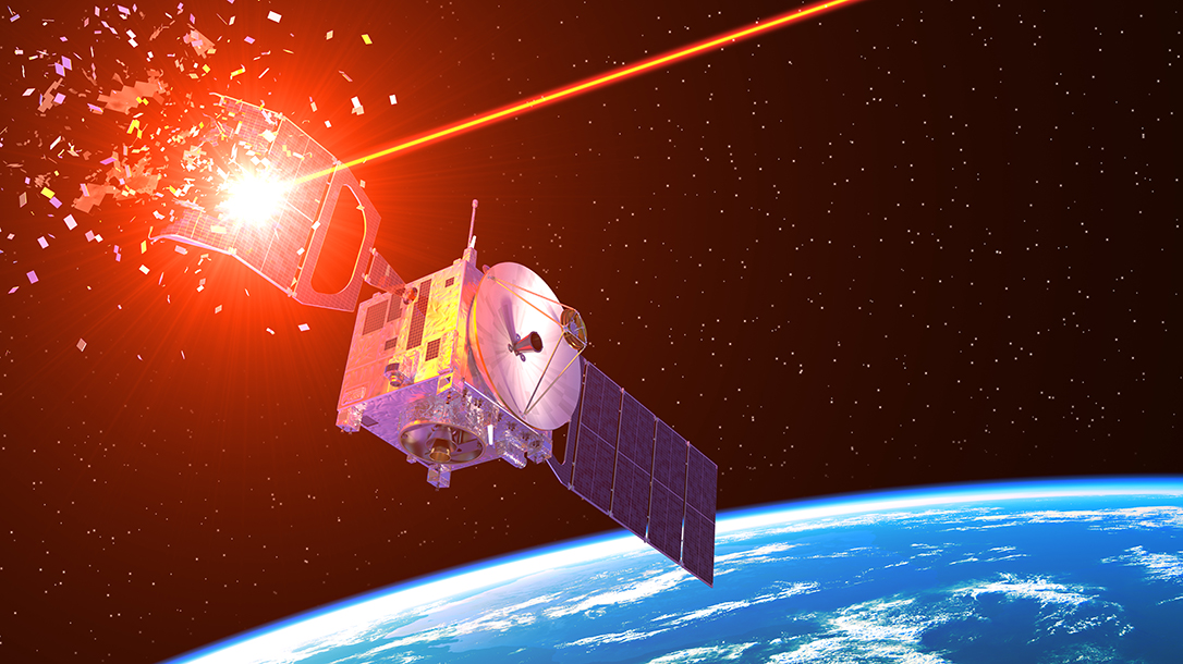 earth orbiting satellites provide the perfect platform for military laser weapons.