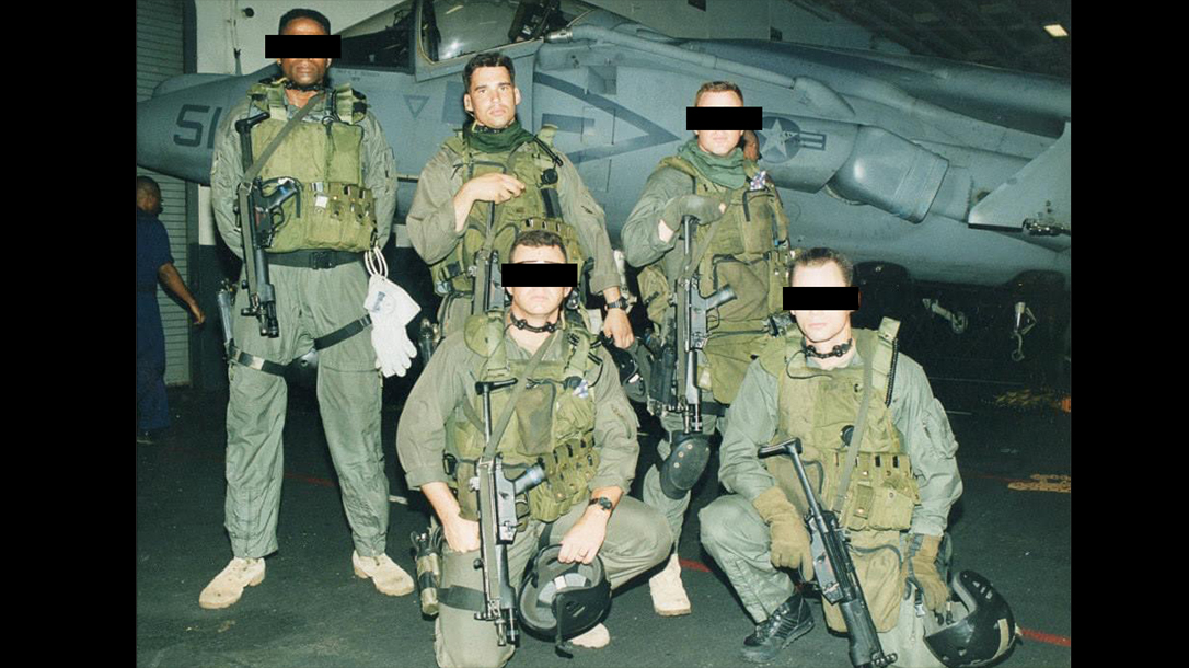 90s era Force Recon Marines gear up for CQB.