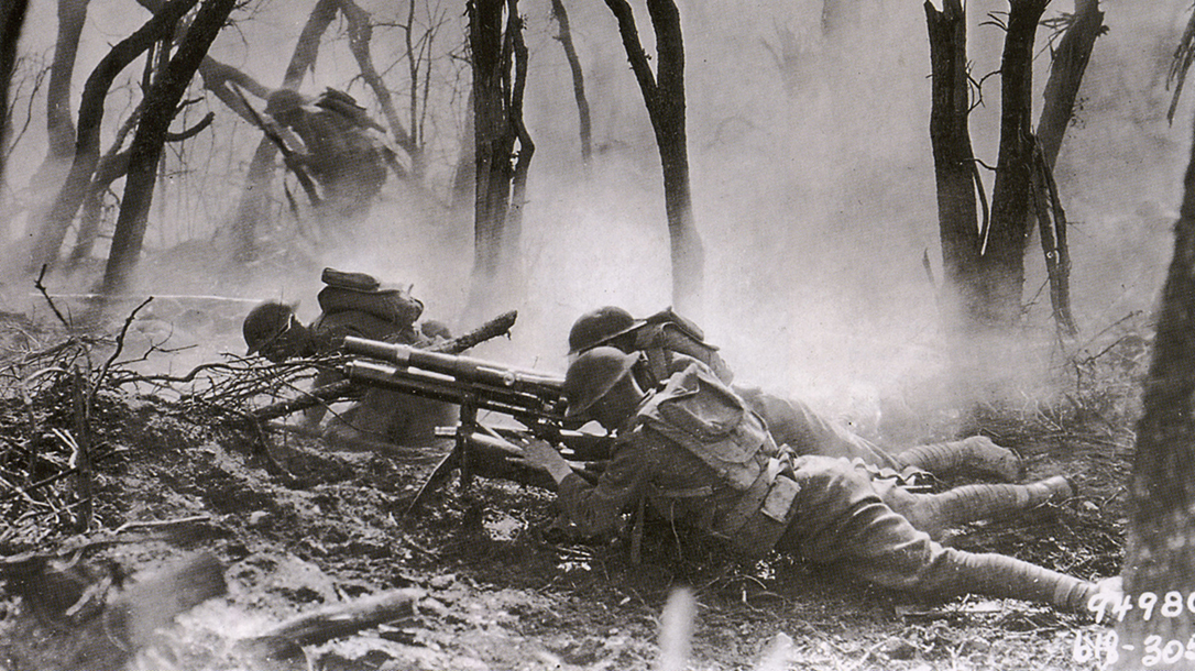 The Devil Dogs attacking a German position in Belleau Wood, June 1918.
