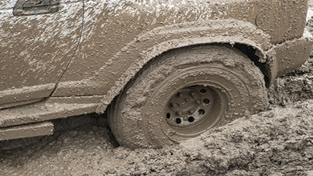 Knowing how to get your car out when its stick in mud is an important skill.