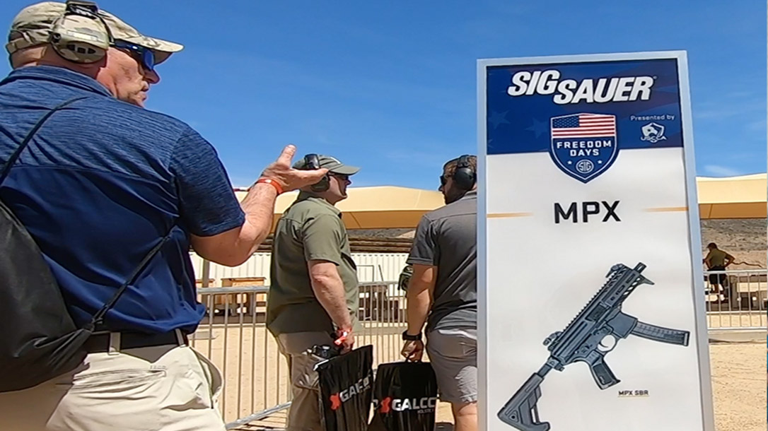 Sig Sauer had plenty of weapons for everyone to shoot during the Freedom Days Event.