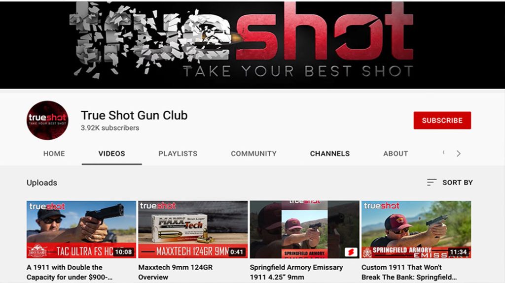 True Shot Gun Club not only sells ammo but they have a ton of videos over on their YouTube page.