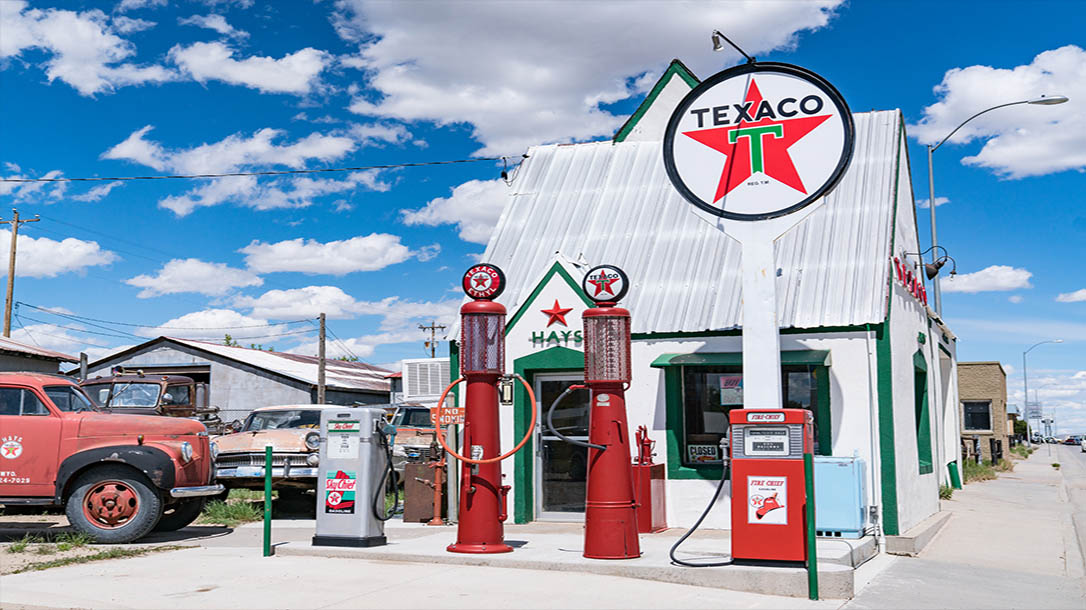Vintage gas pumps and porcelain signs are huge in the mantiques world.