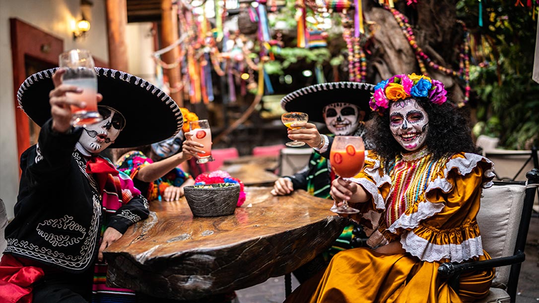 Dia de Los muertos or day of the dead is traditionally celebrated by people of hispanic descent.
