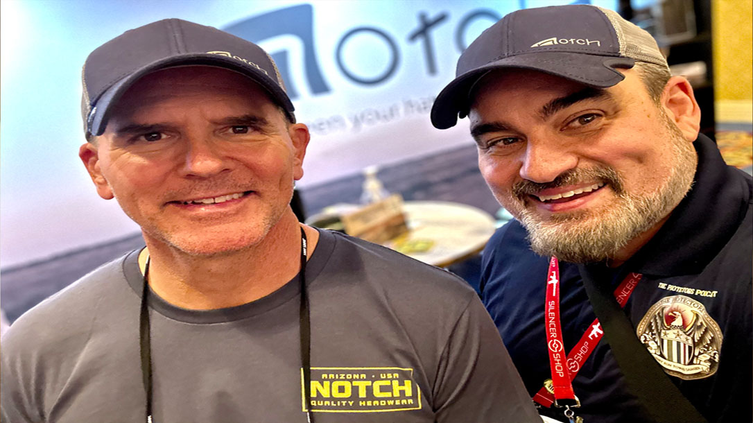 Jason Piccolo with Paul Cunningham,owner and creator of Notch hats.
